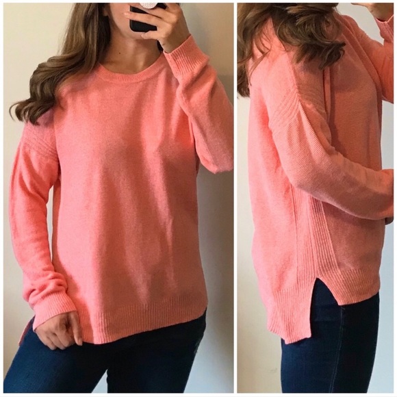 J. Crew Sweaters - J. CREW Cozy Coral Hi Lo Dolman Pullover Sweater M